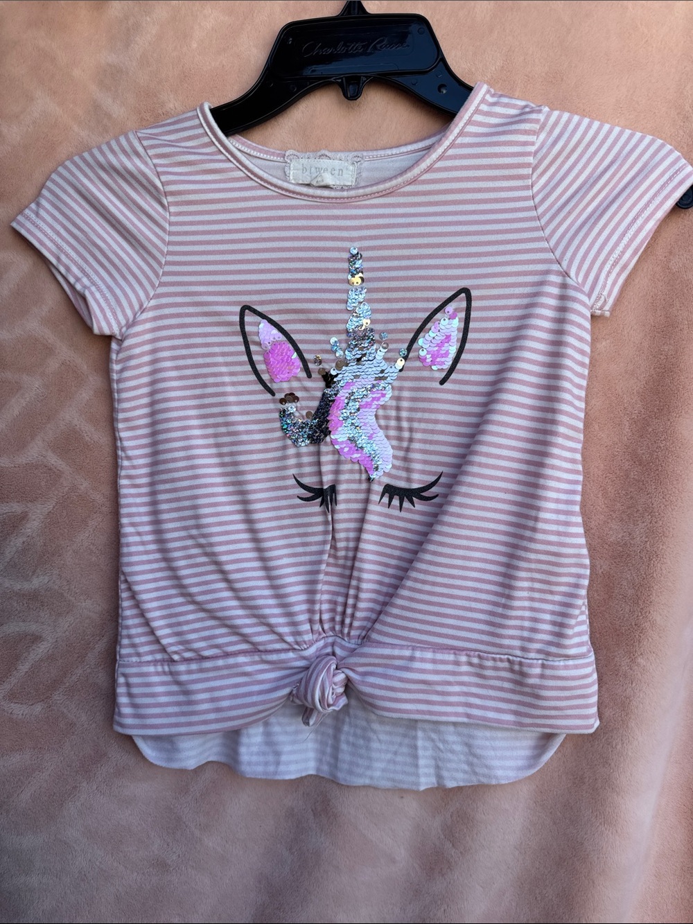 Girls Size 5 Sequin Unicorn Shirt